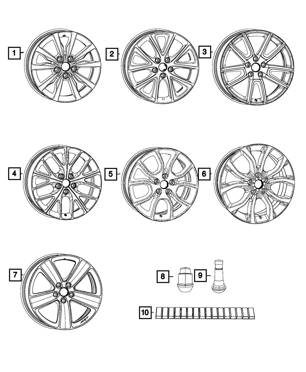 Genuine Mopar Wheel Alloy 5XK97MALAA