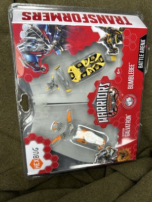 2014 HEXBUG TRANSFORMERS WARRIOR BOTS--GALVATRON & BUMBLEBEE--BATTLE ARENA