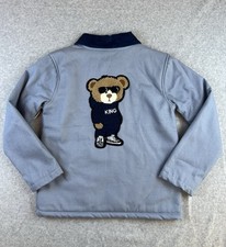 Stitch Stone Jacket Sz 10 Kids Boy Teddy Bear KING Sherpa Blue