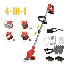 CONENTOOL 21V Cordless Garden Grass Trimmer Telescopic Lawn Edge Cutter Strimmer