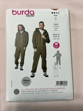 Burda Easy SEWING PATTERN 6065 Men's Hooded Jumpsuit Sizes 34-44 NEW UNCUT