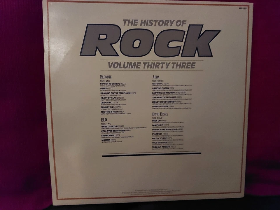 Blondie / ELO / ABBA / David Essex – The History Of Rock (Volume Thirty Three) - Image 2 of 4