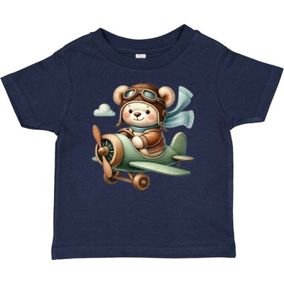 Inktastic Flying Bear Baby T-Shirt Plane Cute Infant Tees Shower Clothing