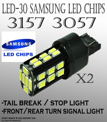 2 pcs Samsung 42 LED White Replace Halogen Front Turn Signal Light Bulbs N590