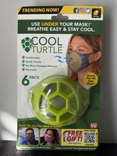 Cool Turtle Face Mask Inserts, 6 Pack Breathe Easy  Stay Cool Under Mask NEW