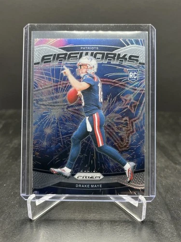 2024 Panini Prizm Football Drake Maye RC Rookie Fireworks #22 (B)