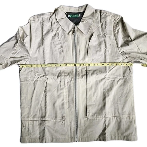 C'est Bon Work Jacket Off White Zip Up Men's SZ XL Urban Mod Work Chore Nwt  image 8