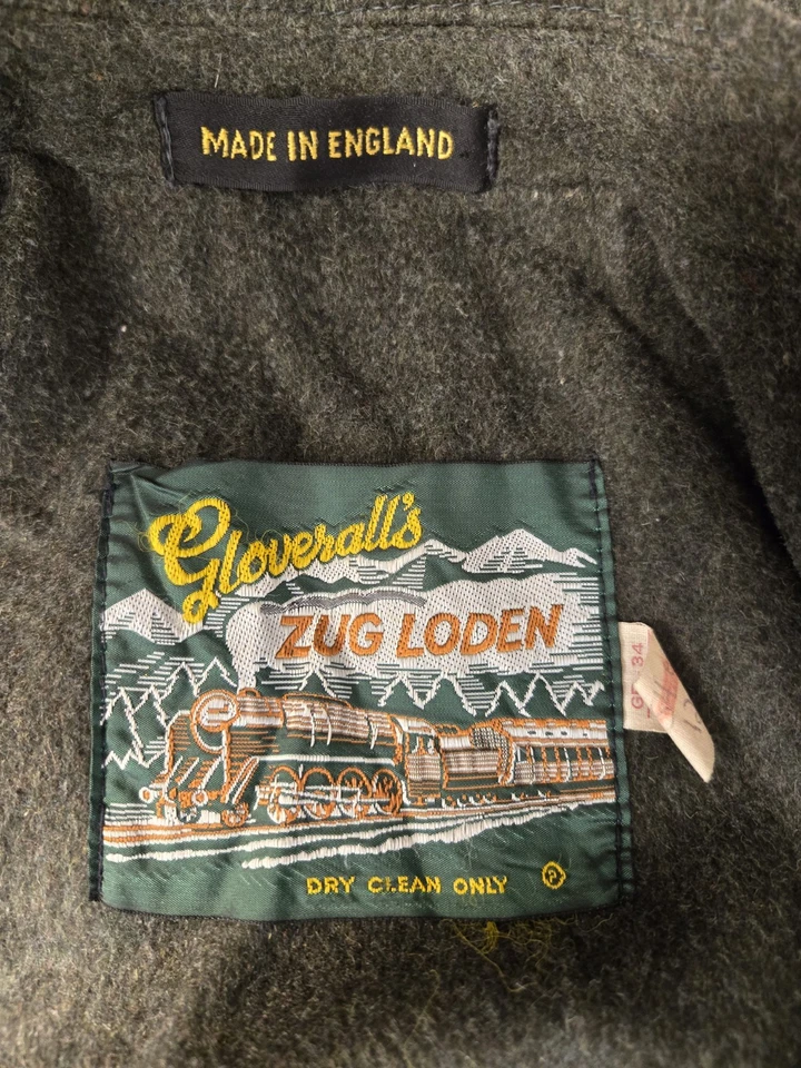 Original Gloverall's Zug Loden Women's Green Wool Overcoat  Size 10 England - Image 3 of 4