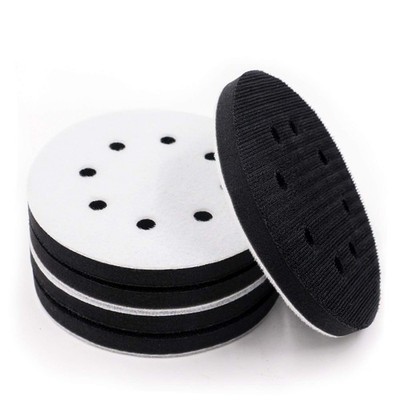 10PCS 5 In 8 Hole Hook Loop Soft Foam Interface Buffer Backing Pad for polishing