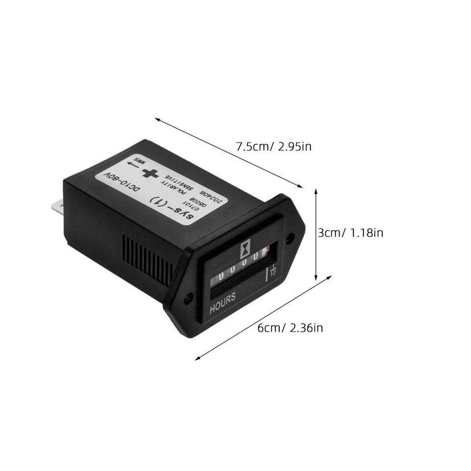 Mechanical Hour Timing Device Timer Service Meter Module for Boat ...