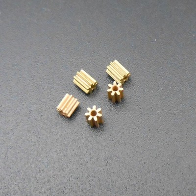 5Pcs 0.3M 7T Brass Gear Spindle Pinion 7 Teeth Bore Hole Aperture 1MM 0.95MM 1A 