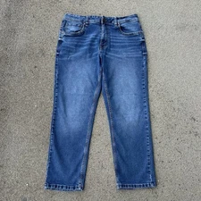 The Perfect Jean NYC Thick Thicc 33x28 Stretch Casual Faded Medium Wash Work EUC