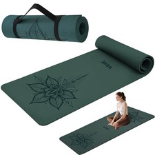 HAHE Yoga Mat Thick 8MM,1/3" , Eco-Friendly POE Non Slip Yoga Mat, High Rebound