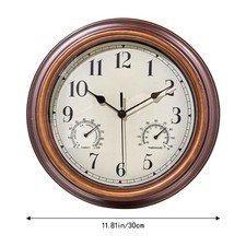 12" Round Wall Clock Quartz Sweep Movement Silent Non-Ticking Office Home Clock