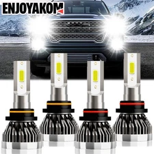 For GMC Sierra 1500 1999-2006 LED Headlight High/Low Beam Light Kit Bulb 4x