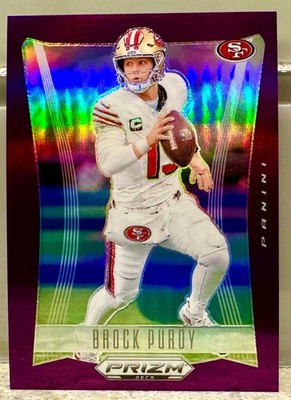 JERSEY # MATCH! 2024 Panini Prizm Deca Brock #256 Purdy Purple 13/99! 49ERS!