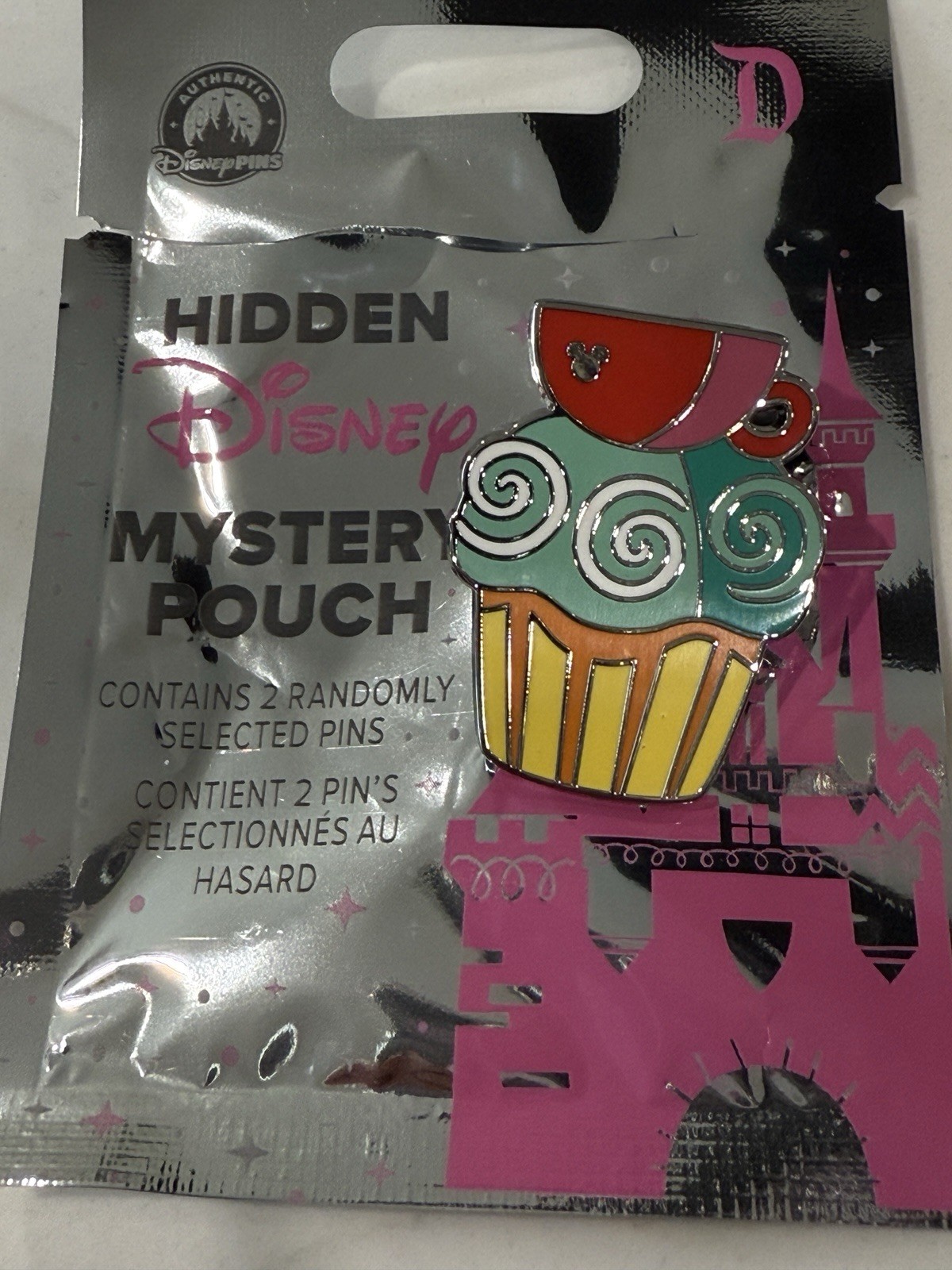 2025 DISNEYLAND HIDDEN DISNEY MYSTERY POUCH PIN WAVE B CUPCAKE MAD TEA PARTY