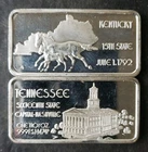 Two 1oz Silver State Bars