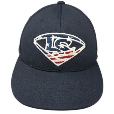 Louisville Slugger Baseball Cap Blue XL Flexfit American Flag LS Logo Sport Hat