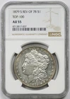 1879-S Rev of 78 $1 NGC AU 55 (Top-100) Morgan Silver Dollar