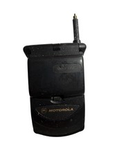 Motorola StarTAC ST7868W Dual Band Black Flip Phone With Charger - Vintage