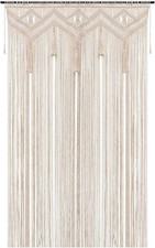 Beaded Curtain, Boho Macrame Curtains for Doorways, 52X72 In