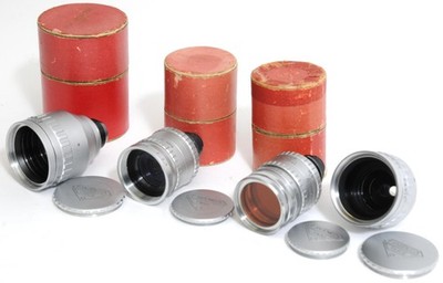Lot Konvolut of 4 lens P. Angenieux Paris for 8mm camera