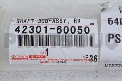 4230160050 Genuine Toyota SHAFT SUB-ASSY RR 42301-60050 | eBay