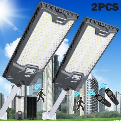 2Pcs Solar LED Light Motion Sensor Lamp Outdoor Waterproof for Garden Patio Yard