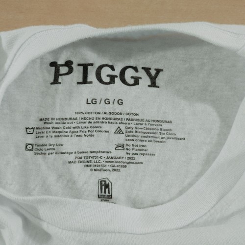 T-Shirt Piggy Game Ha Risvegliato Horror Gaming Grafica Maglietta Bambini Taglia L - Foto 5 di 6