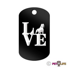 Love Pit Bull Engraved Keychain GI Tag dog park alert v2 Many Colors