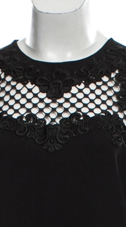 2K Nuevo Vestido Dolce & Gabbana Encaje Crochet Negro Línea A 38 40 2 4 Bolsa de Regalo S M Foto 4 de 4