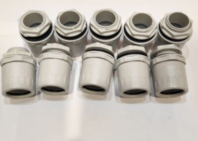 RACCORDO TUBO SCATOLA IP65 PER TUBI RIGIDI ELETTRICI D. 16/20/25/32 10 PEZZI