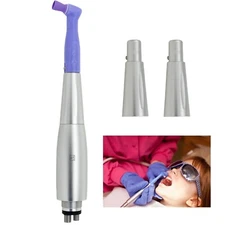 Dental Hygiene Prophy Handpiece Mini 4 Hole Air Motor 3 Nose Cones 360° Swivel
