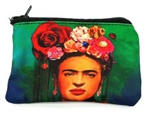Amazing Sugar Mexican FRIDA KAHLO Purse Coin Zipper Bag