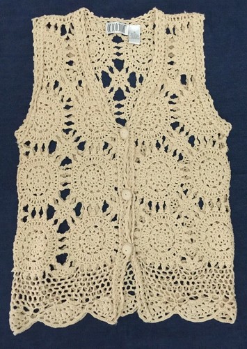 Women's Silk blend crochet Vest Top 