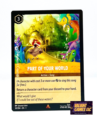 【残り0点】foil PART OF YOUR WORLD 30/204 JA1 Disney Lorcana TCG Part of Your World #30/204 Non Foil Rare N/M | eBay