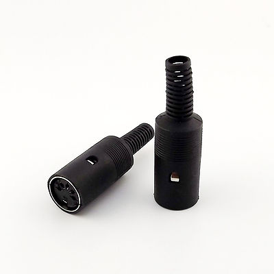 5pcs 5 PIN DIN Female Jack Cable Connector 5 Pin With Plastic Handle