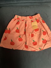 Mini Boden Girls Button Up Apple Pink Shorts Sz. 6/7 New