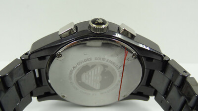 EMPORIO ARMANI AR1400 ブラック 新品試着のみ ☆MAKIDAIさん着用モデル☆/エンポリオアルマーニ腕時計/メンズ