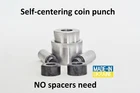 1/2" 2/5" Self-centering Coin Ring Punch Tool Auto CENTER Hole universal