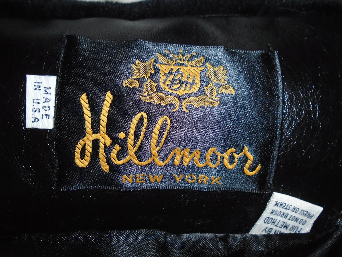 VINTAGE HILLMOOR NEW YORK WOMEN'S BLACK THICK FAUX FUR COAT