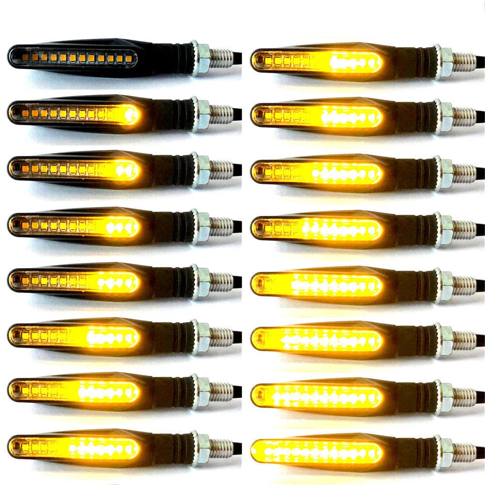 Mini señales de giro LED de plástico de 4,2" para Honda CBR600 F2 F3 F4 F4I 600RR 900 1000RR Foto 4 de 4