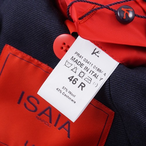 Isaia 'Iconico' Navy Blue Cashmere-Wool Walking Coat 36R (Eu 46) NWT Overcoat S - Picture 10 of 10