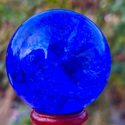157G Natural Titanium Rainbow Quartz sphere Crystal ball Healing - Picture 17 of 22