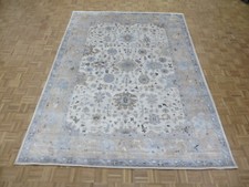 8'7 X 11'8 Hand Knotted Gray Bamboo Silk Oushak Oriental Rug G6087
