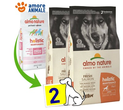 2 Säcke - Almo Nature Hund Holistic Large Adult Salmone Und Reis 12 KG ^ für