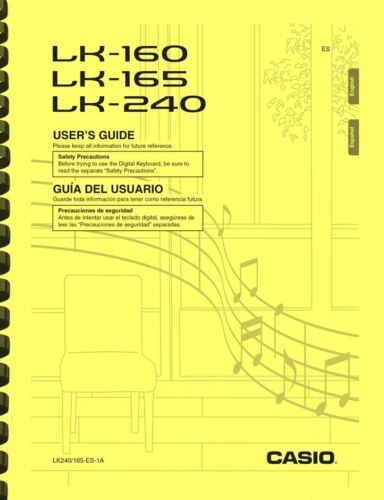 Casio LK160 LK-165 LK-240 Keyboard USER GUIDE OWNER'S MANUAL | eBay