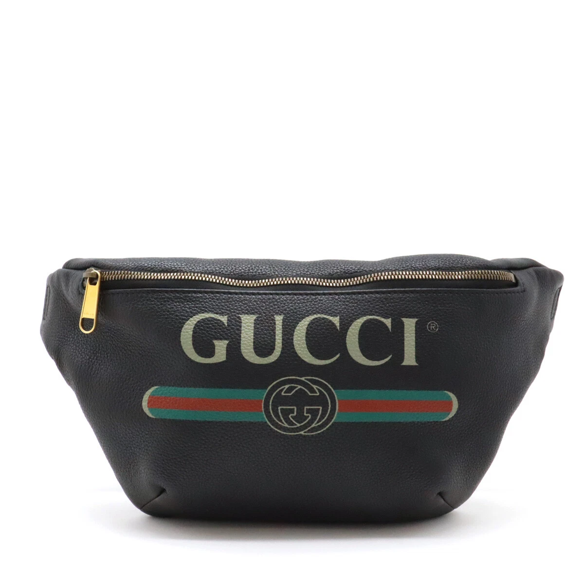 Sac ceinture GUCCI imprimé ligne sherry sac corps poche taille cuir noir #12480603