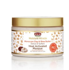 African Pride Moisture Miracle Moroccan Clay Detox Heat Activated Masque 12oz